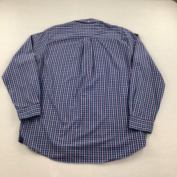 Tommy Hilfiger Men’s XL Plaid Shirt Button Up Down Long Sleeves Blue Classic Fit - Picture 16 of 16